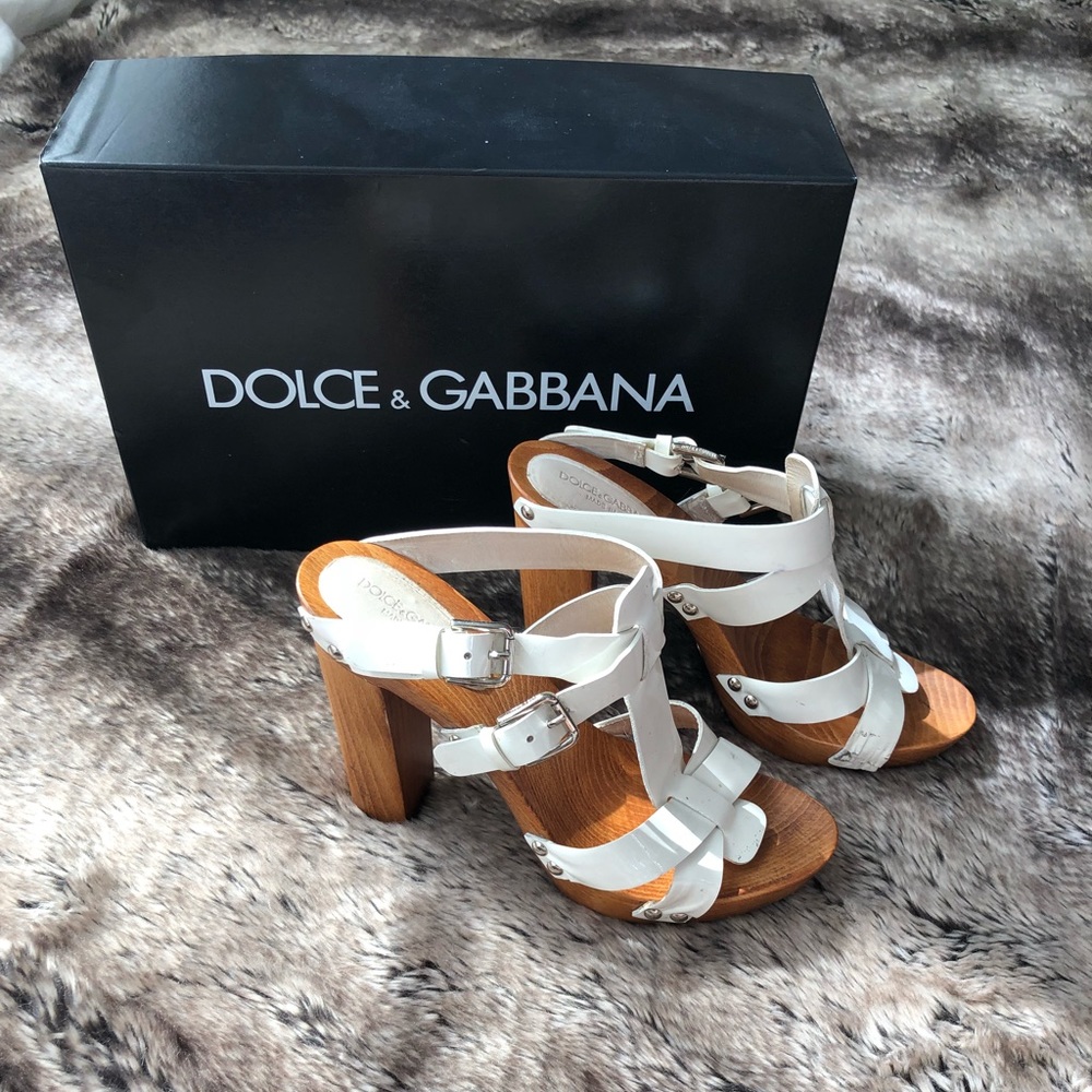 Authentic Dolce & Gabbana Chunky Heel Sz 38